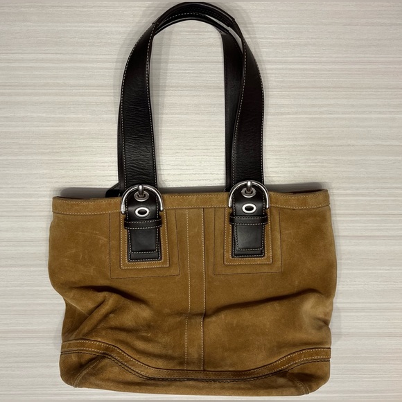 Coach Tan Suede Bucket Bag F11094 - Picture 5 of 6